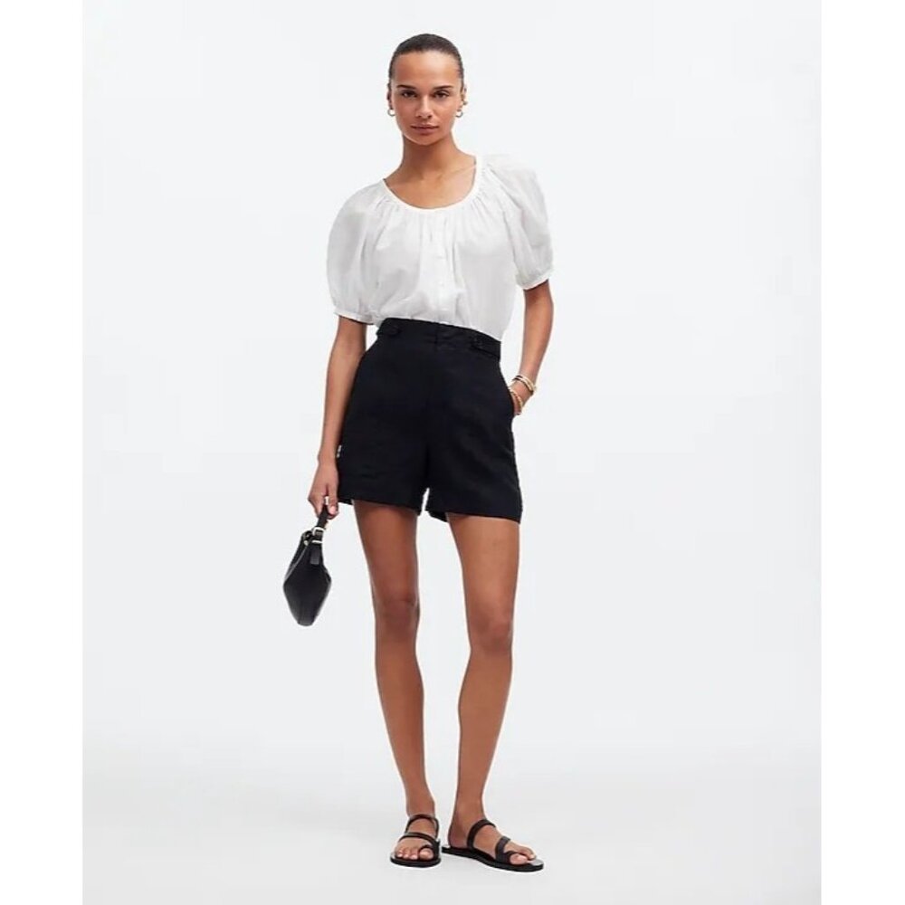 Madewell Black High-Rise Tailored Women's Shorts